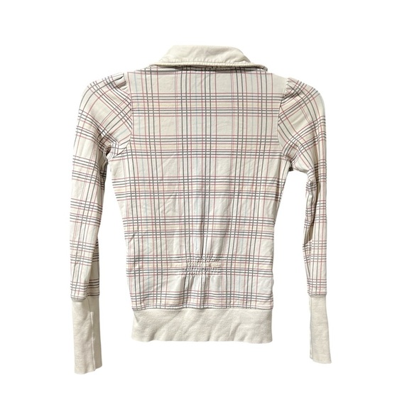 Twik XS Zip-Up Sweater – Cream & Purple Pattern - Picture 2 of 9